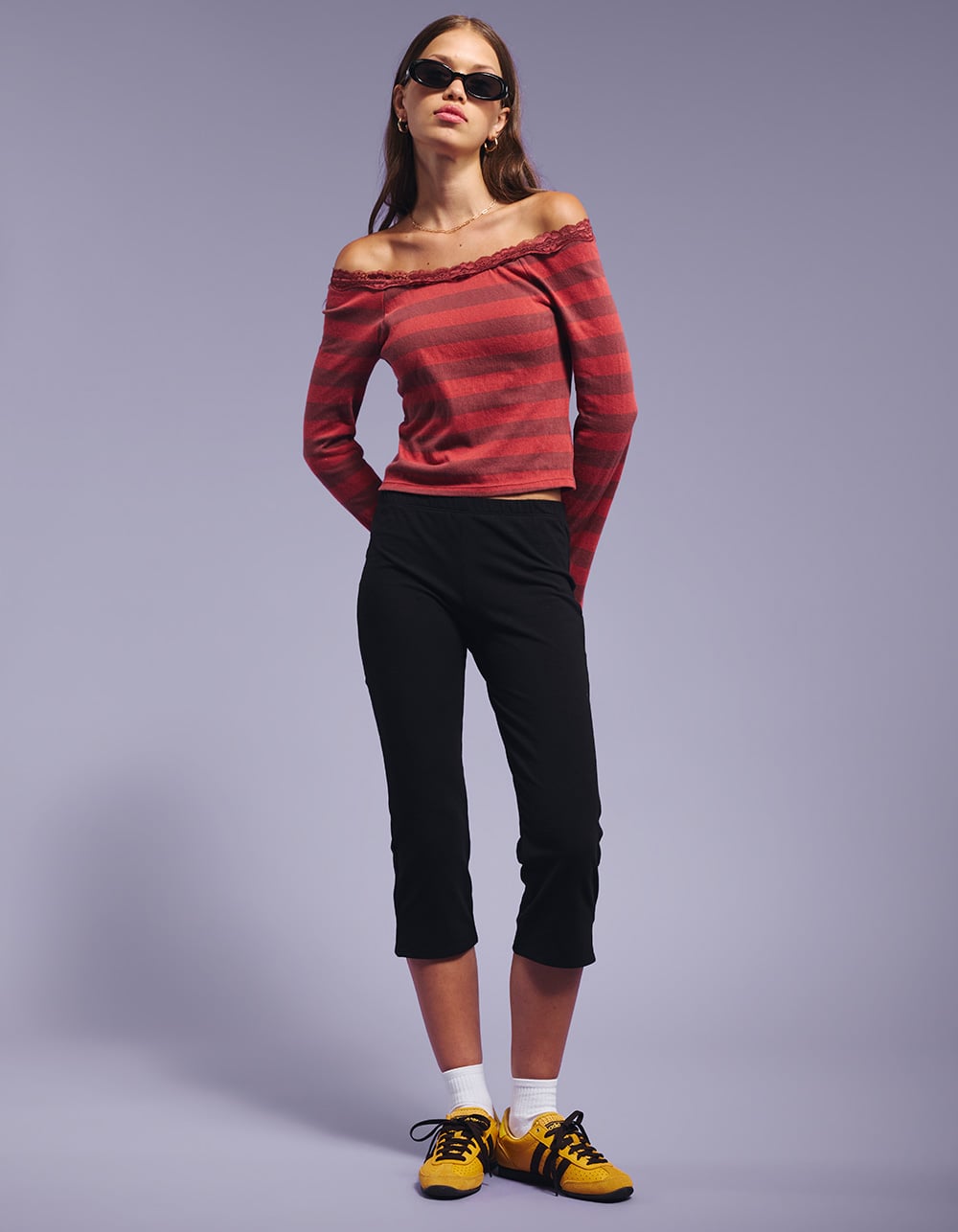 TILLYS Basic Womens Capri Pants - BLACK