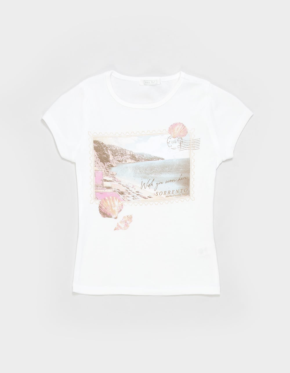 FULL TILT Shell Sorrento Girls Tee - CREAM