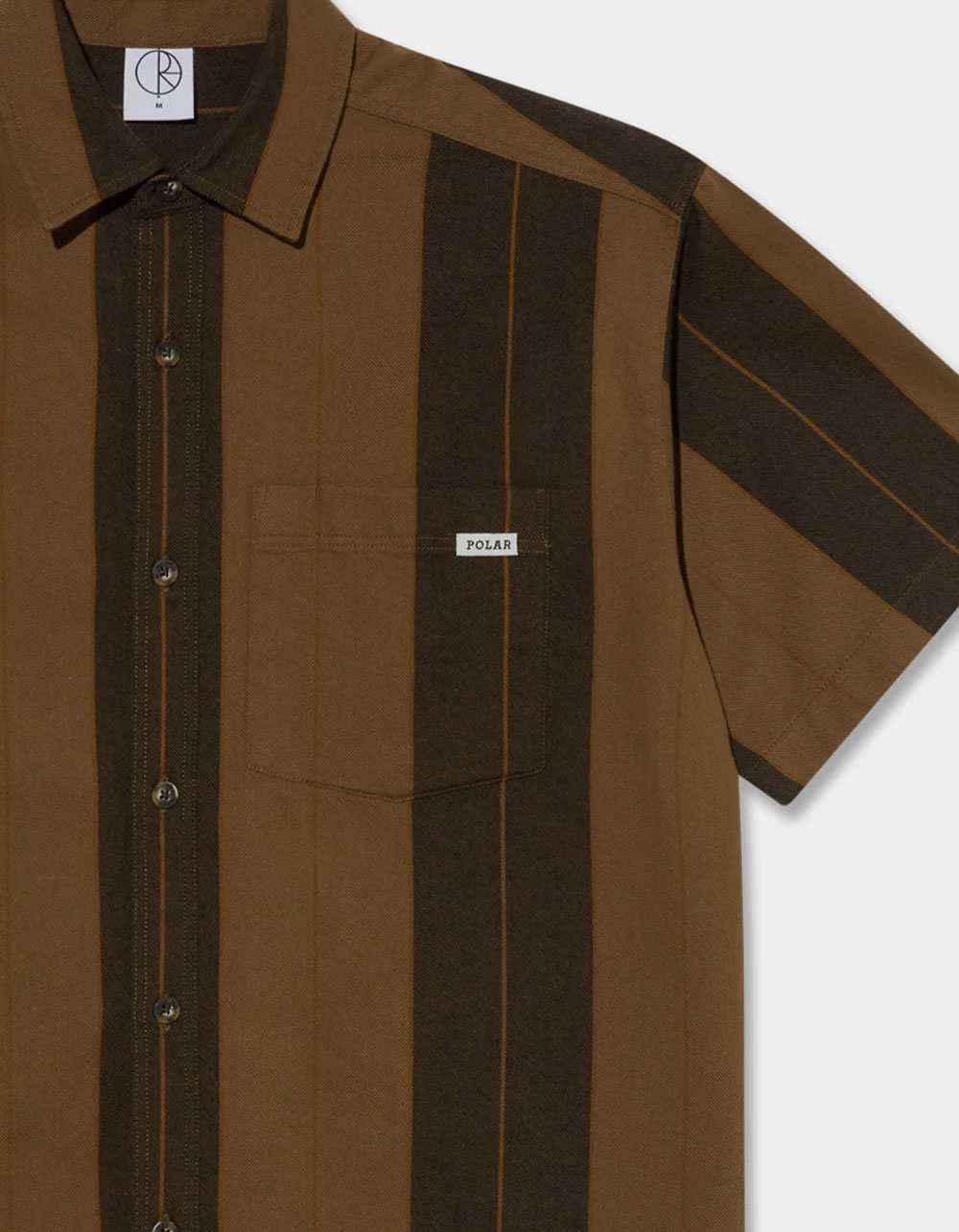 POLAR SKATE CO. Mitchell Mens Button Up Shirt - BROWN COMBO