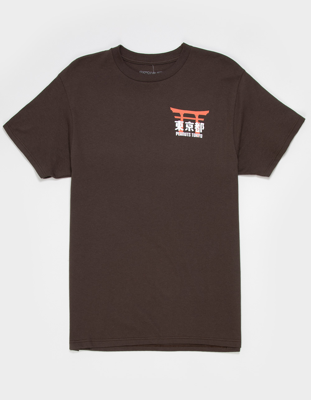 PLEASANT GETAWAY Peanuts Snoopy Tokyo Mens Tee - BROWN