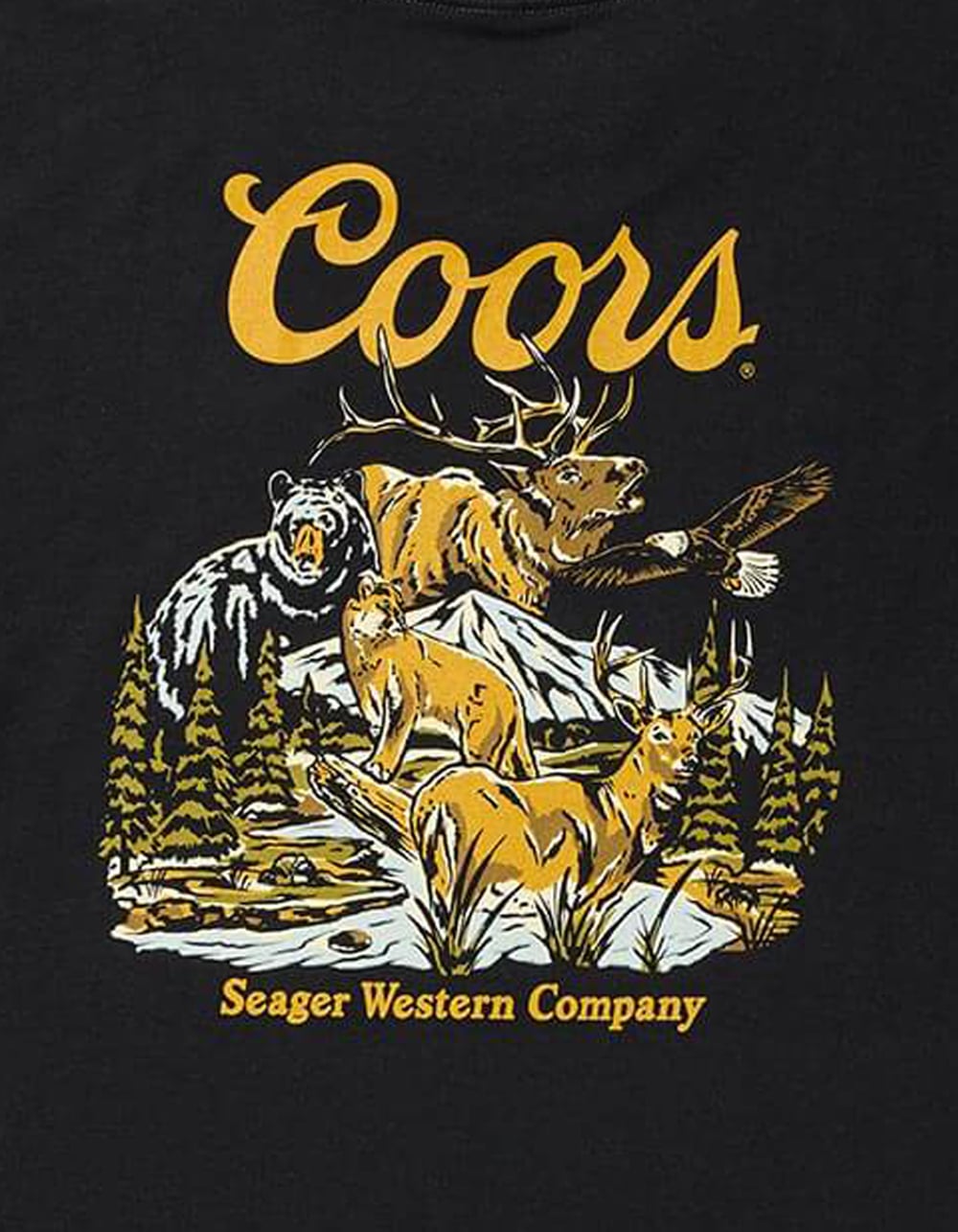 SEAGER x Coors Banquet Preserve Mens Tee - BLACK