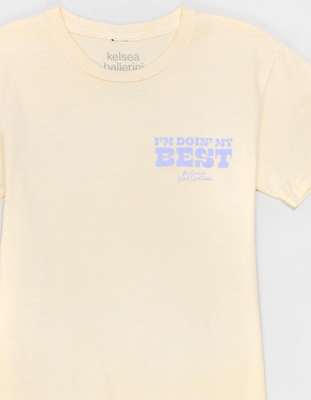 KELSEA BALLERINI Doin' My Best Girls Boyfriend Tee - YELLOW