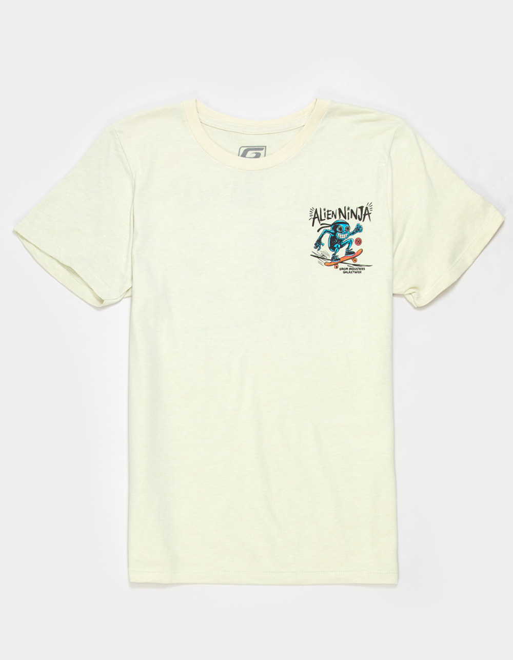 GROM Alien Ninja Boys Tee - NATURAL