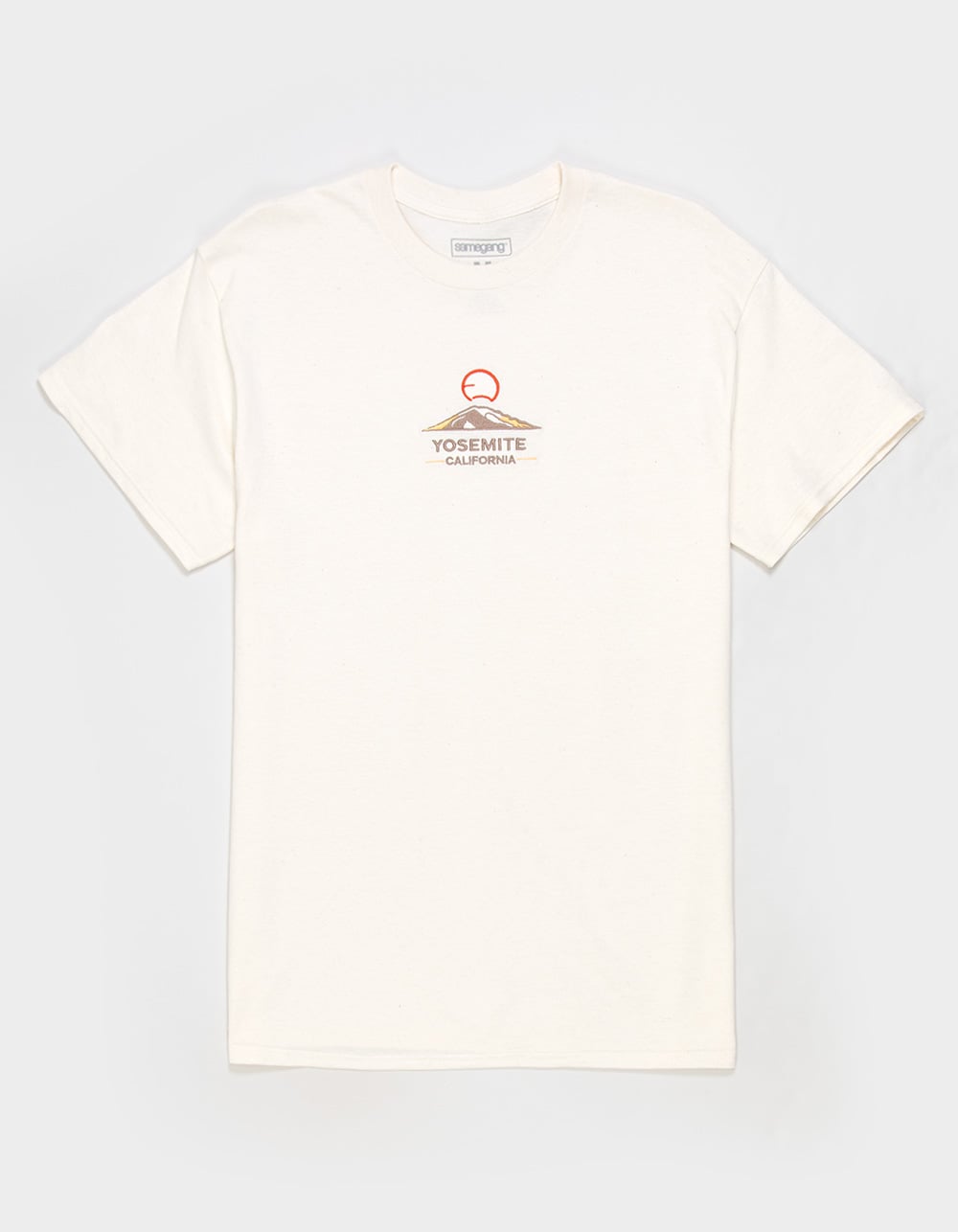 SAME GANG Yosemite Embroidered Mens Tee - CREAM