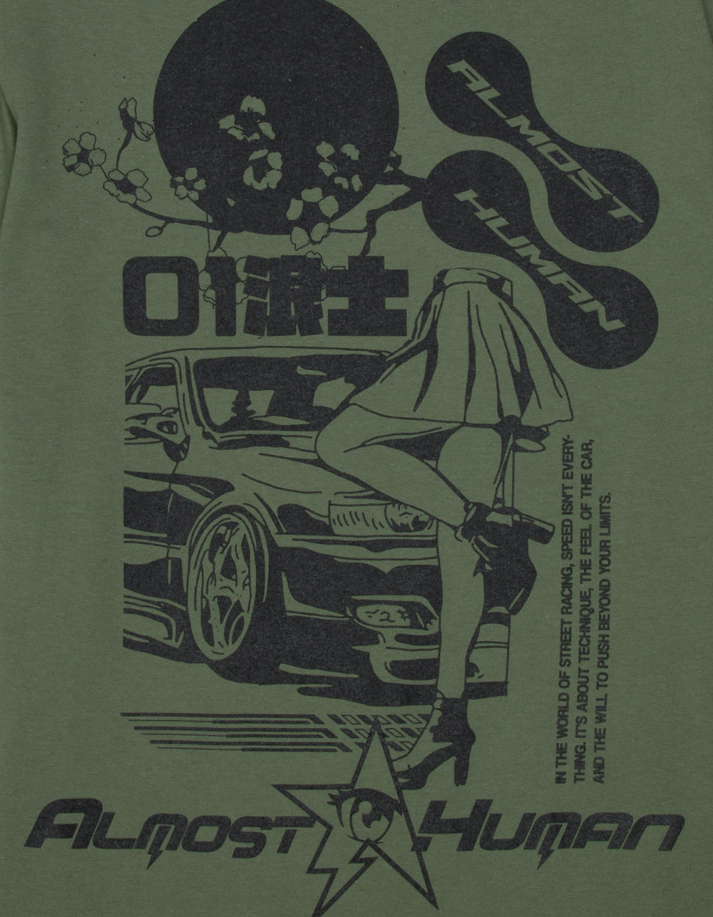 ALMOST HUMAN Street Race Mens Tee - MILITARY