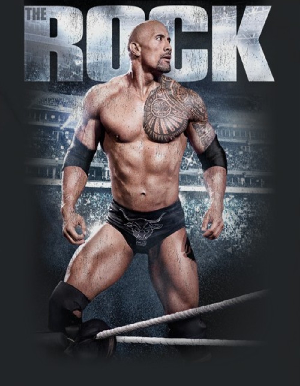 WWE The Rock Unisex Tee - BLACK