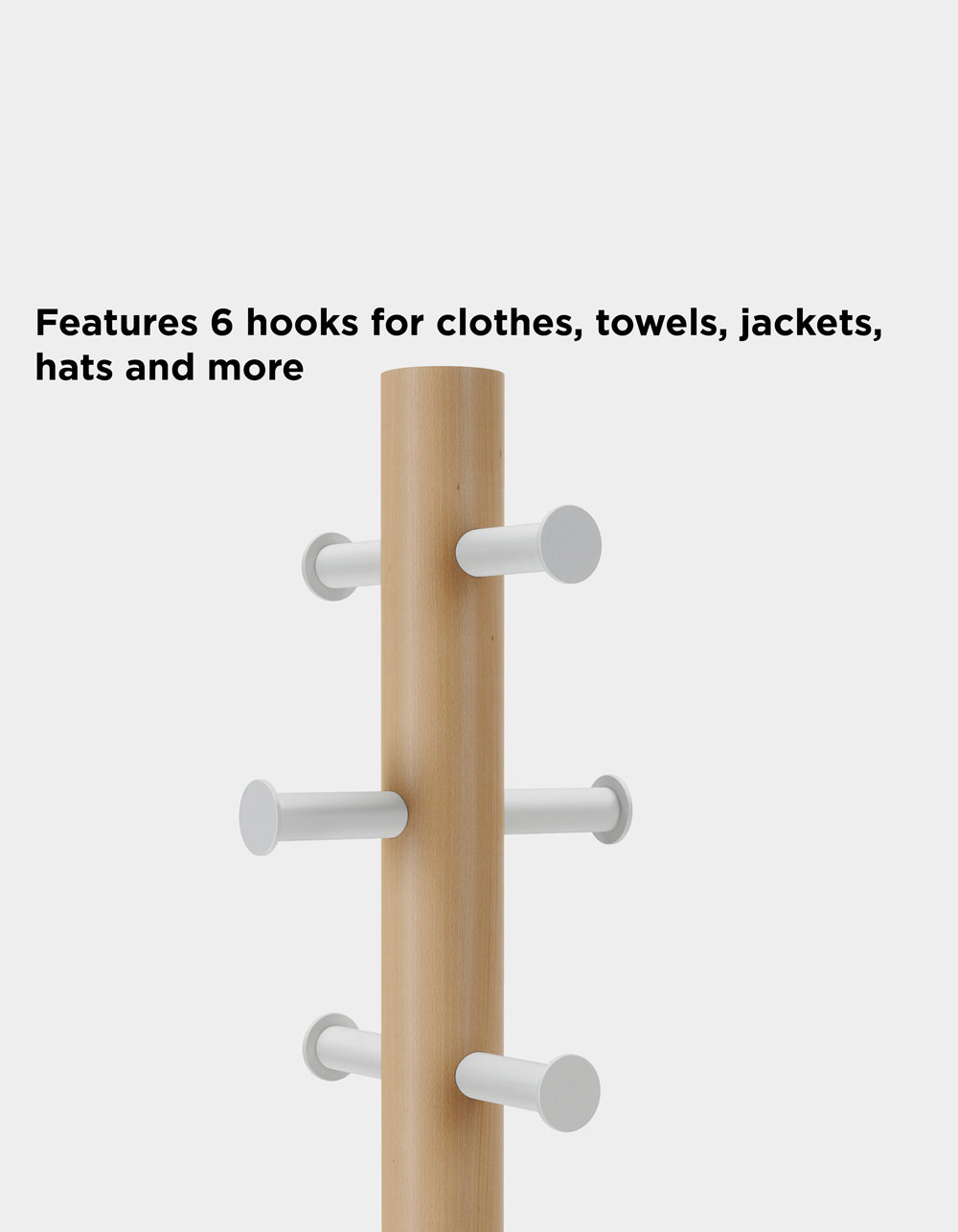 UMBRA Pillar Stool with Coat Rack WHITE Tillys