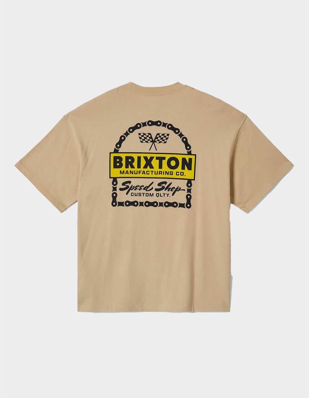 BRIXTON Drayton Mens Heavyweight Relaxed Tee - KHAKI