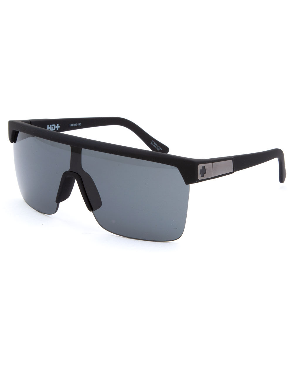 SPY Flynn 5050 Soft Matte Black Sunglasses - SOFT MATTE BLACK/HD PLUS ...