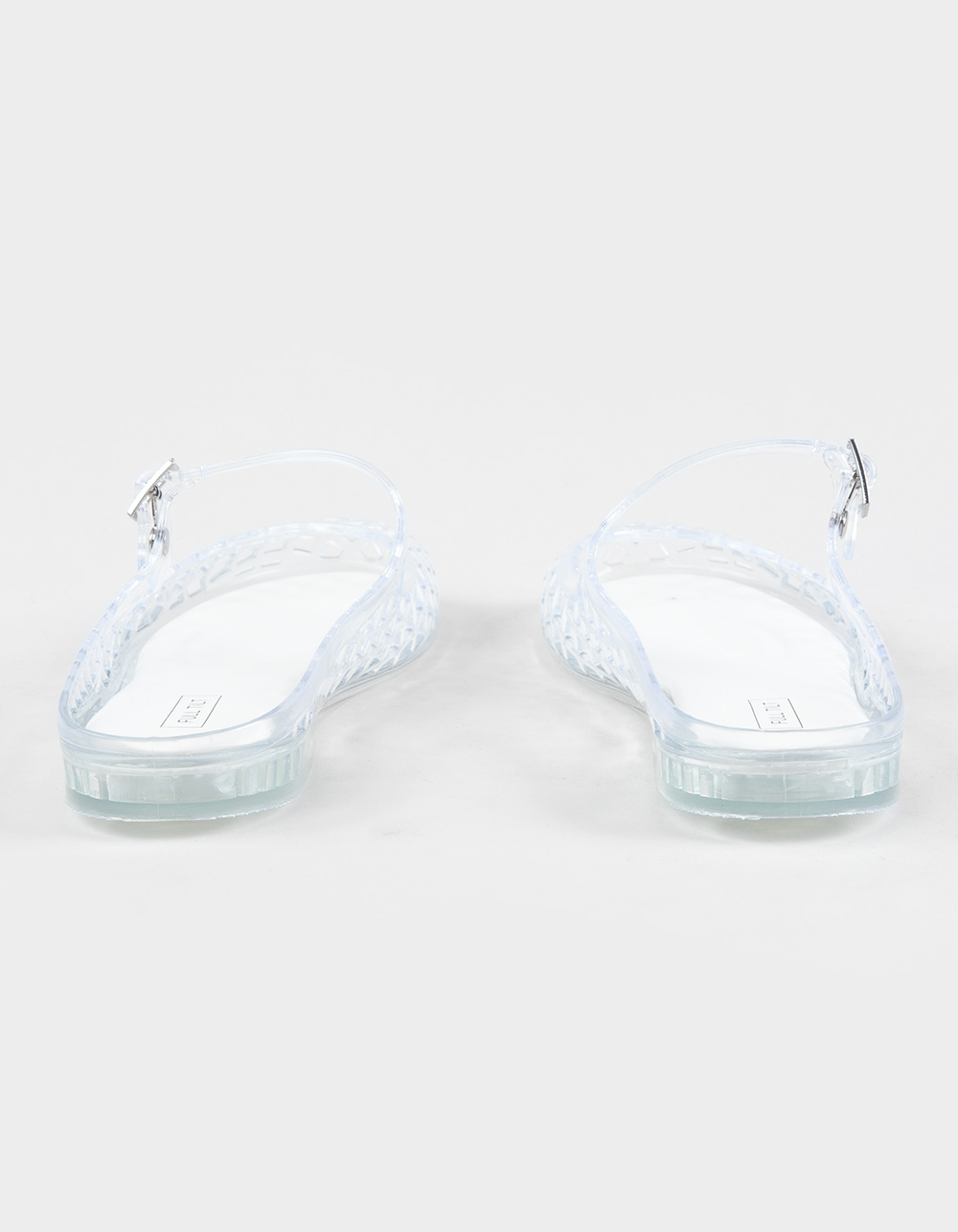 FULL TILT Posie Mary Jane Womens Jelly Mules - CLEAR