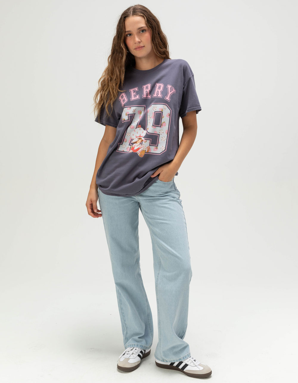 STRAWBERRY SHORTCAKE 79 Womens Boyfriend Tee - NAVY