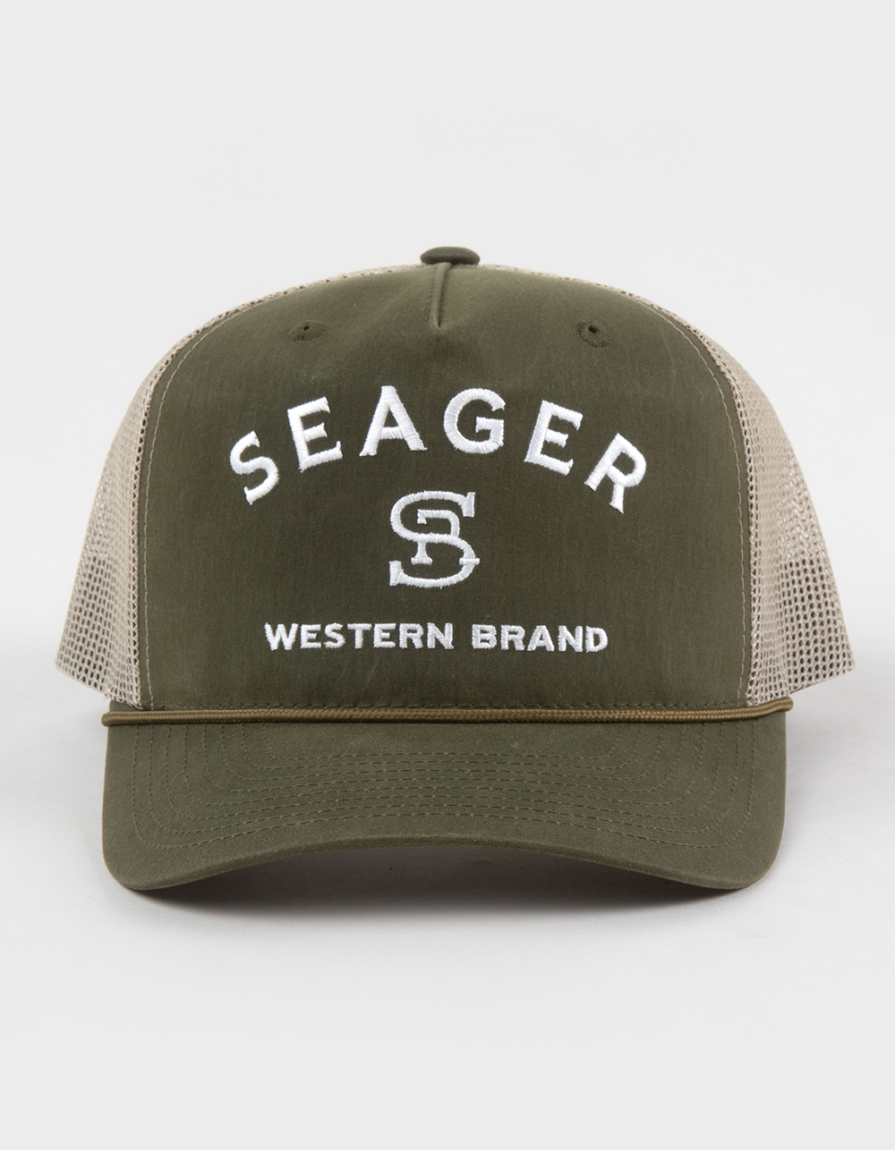 SEAGER Branded Trucker Hat - OLIVE