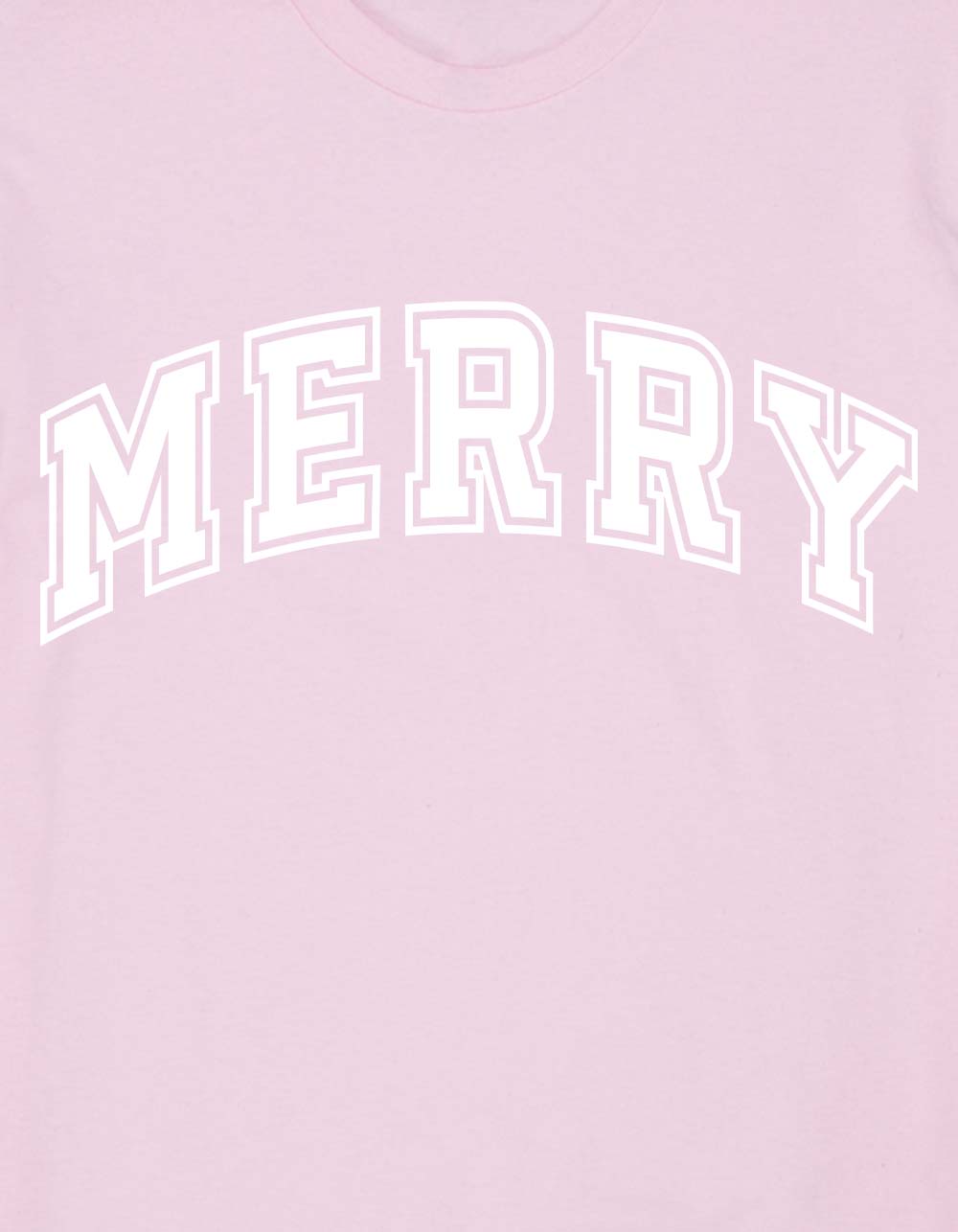 COLLEGIATE Merry Unisex Tee - LIGHT PINK