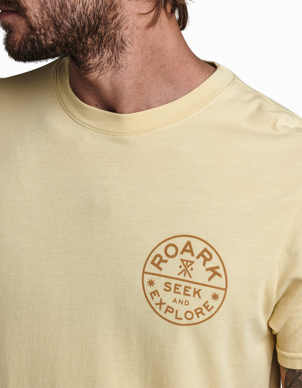 ROARK Seek & Explore Signet Premium Mens Tee - YELLOW