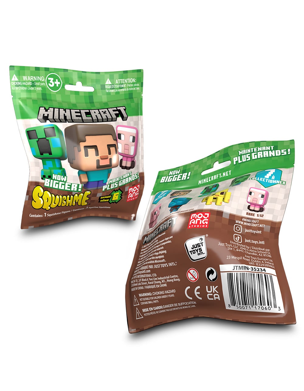 MINECRAFT Squishme Squishies Blind Bag - ASST
