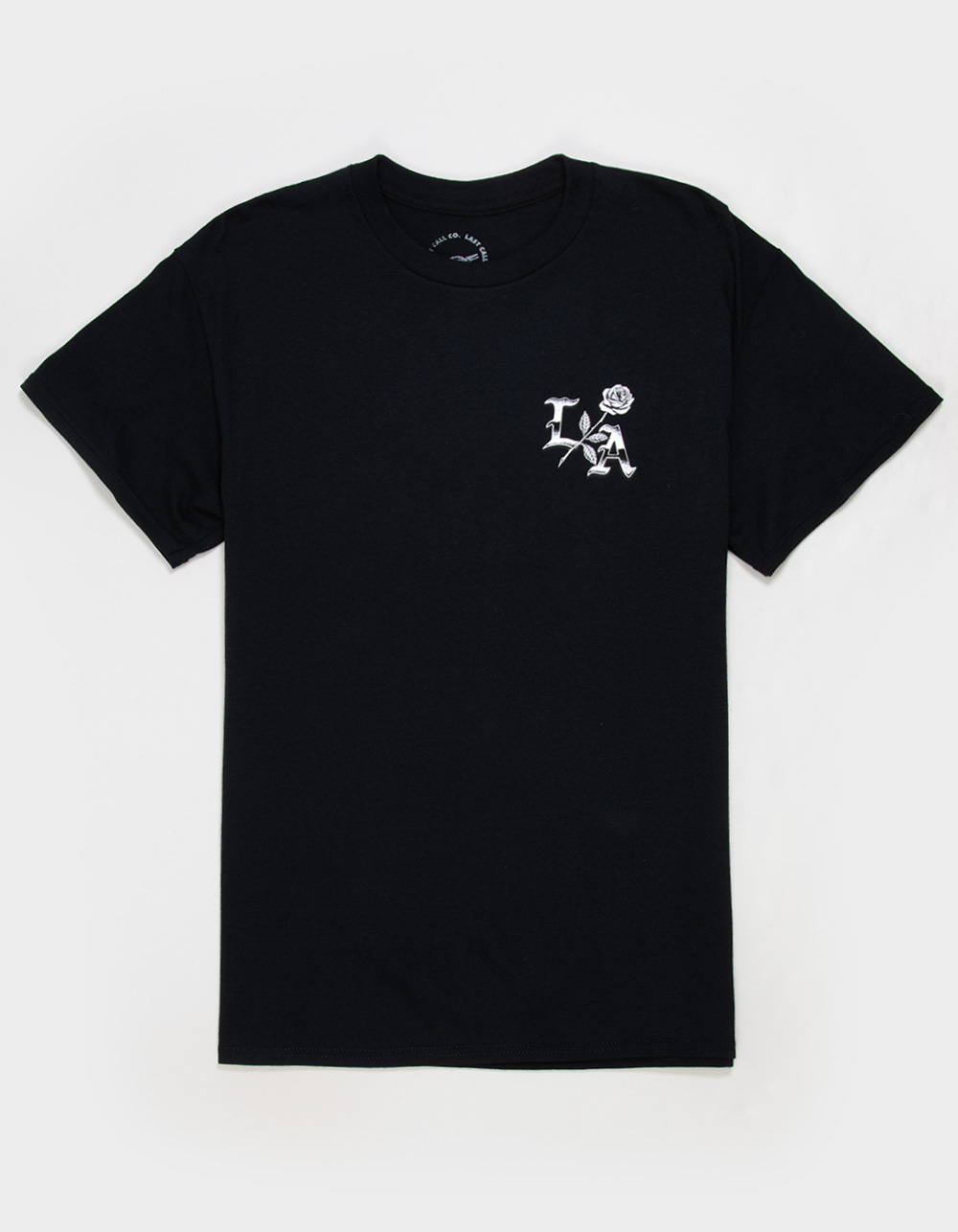 LAST CALL CO. Chrome Rose Mens Tee - BLACK