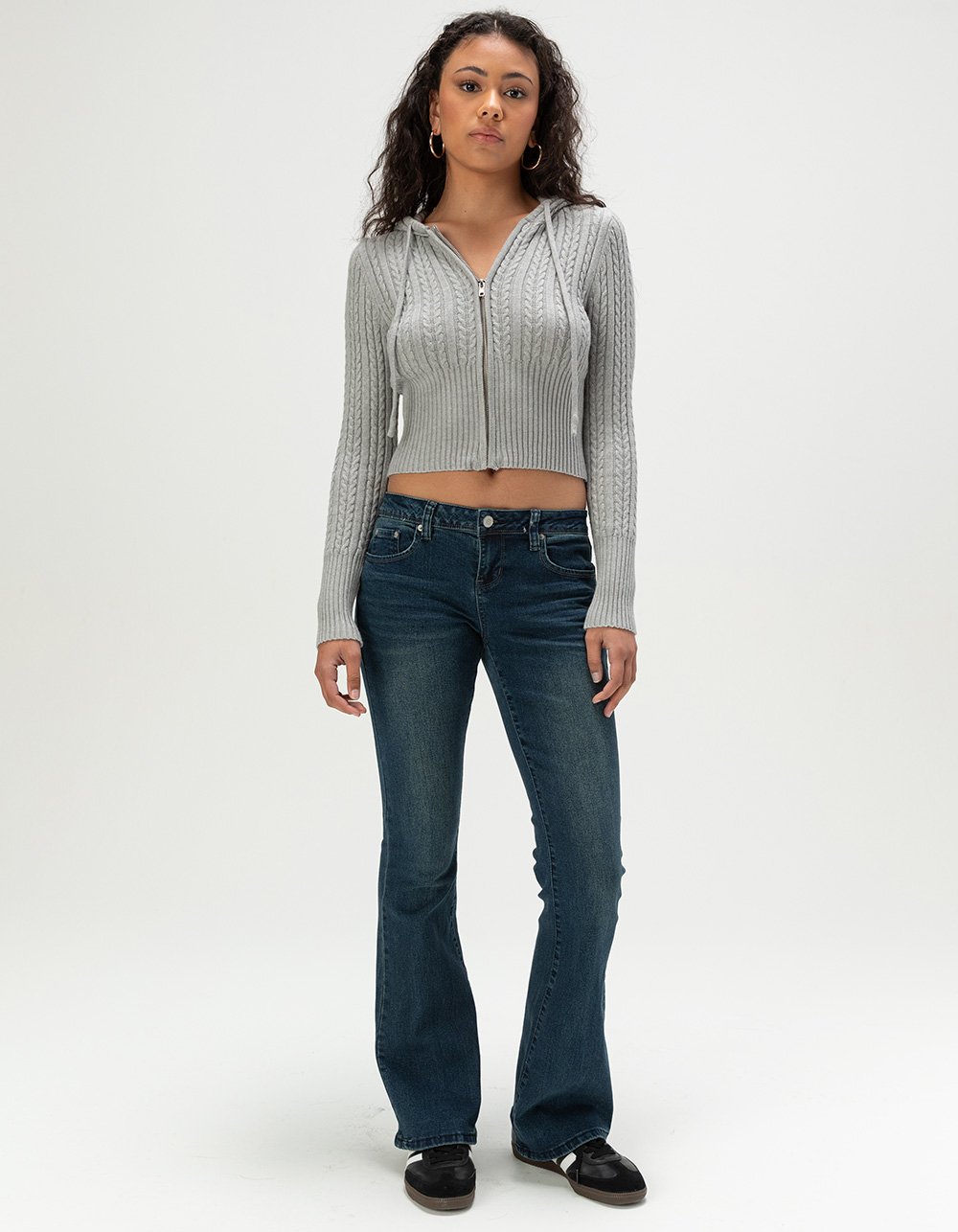 RSQ Womens Low Rise Butterfly Embroidered Bootcut Jeans - DARK TINT