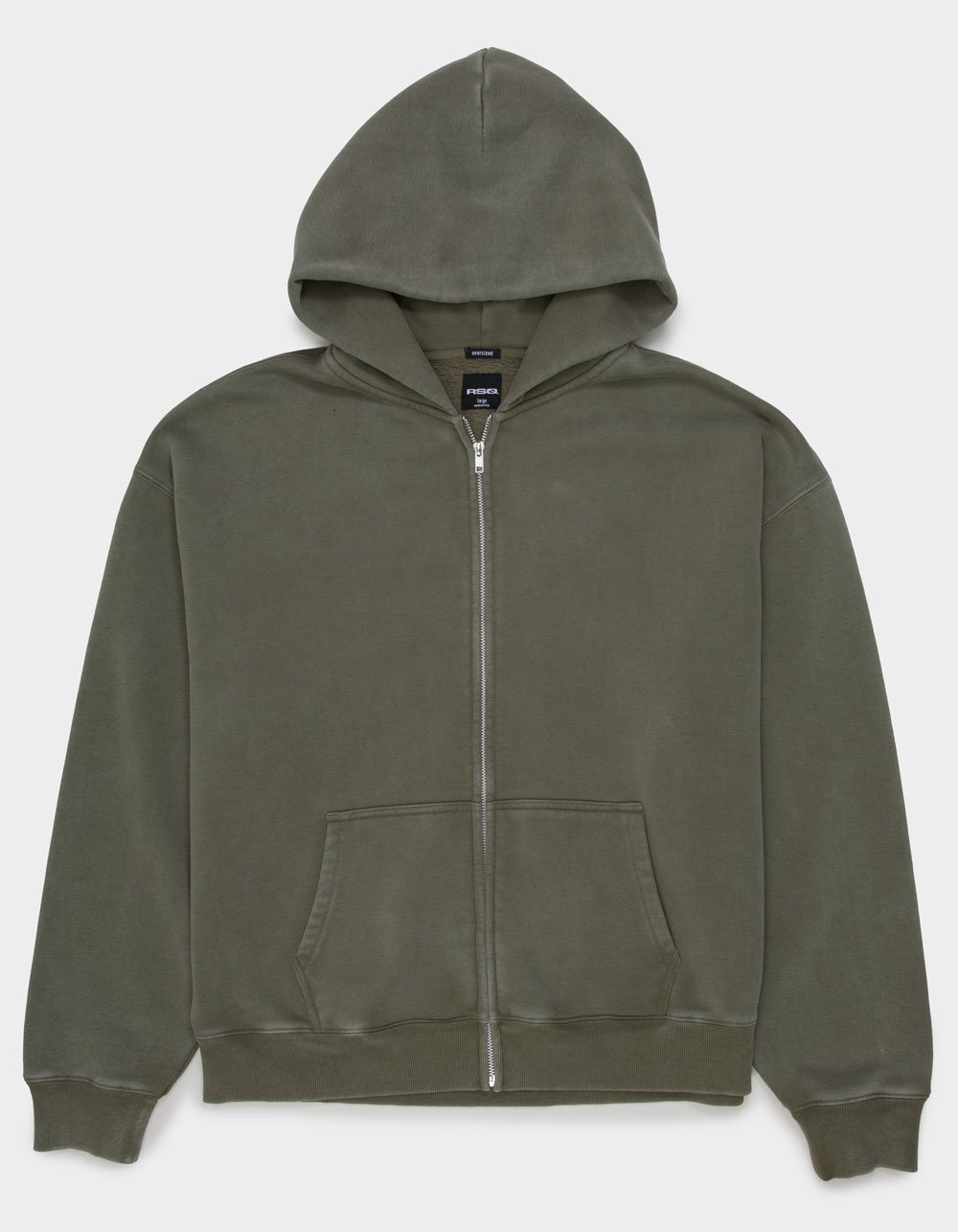 RSQ Mens Oversized Zip-Up Hoodie - OLIVE | Tillys