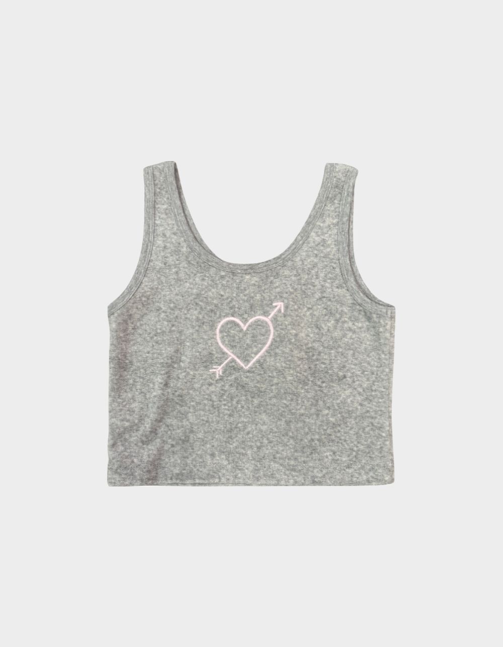 THEME NYC Emma With Heart & Arrow Girls Terry Tank - GRAY