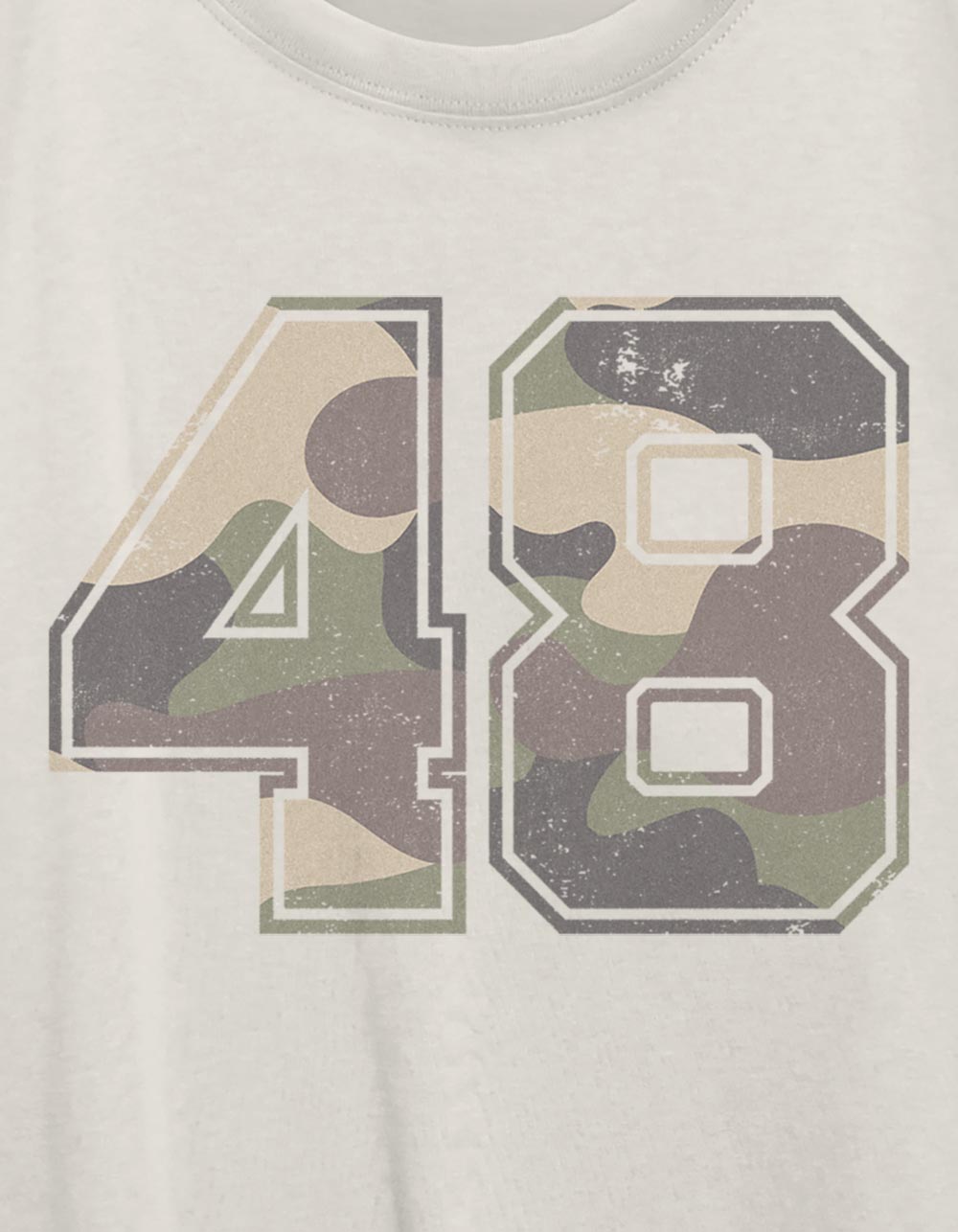 COLLEGIATE 48 Camo Fill Womens Oversized Tee - CREAM