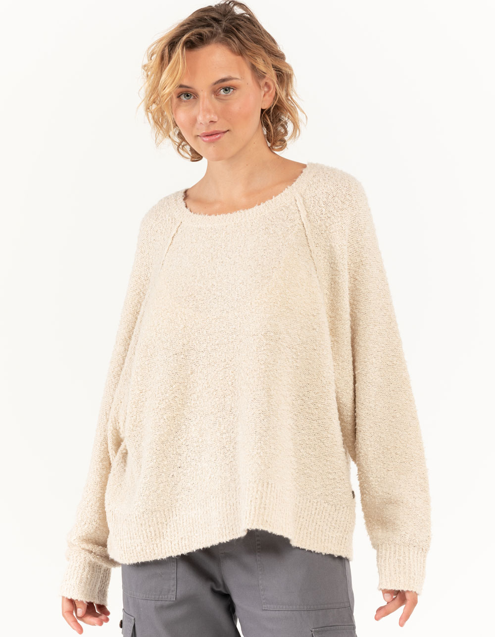 ROXY Early Morning Womens Oversized Sweater VANILLA Tillys