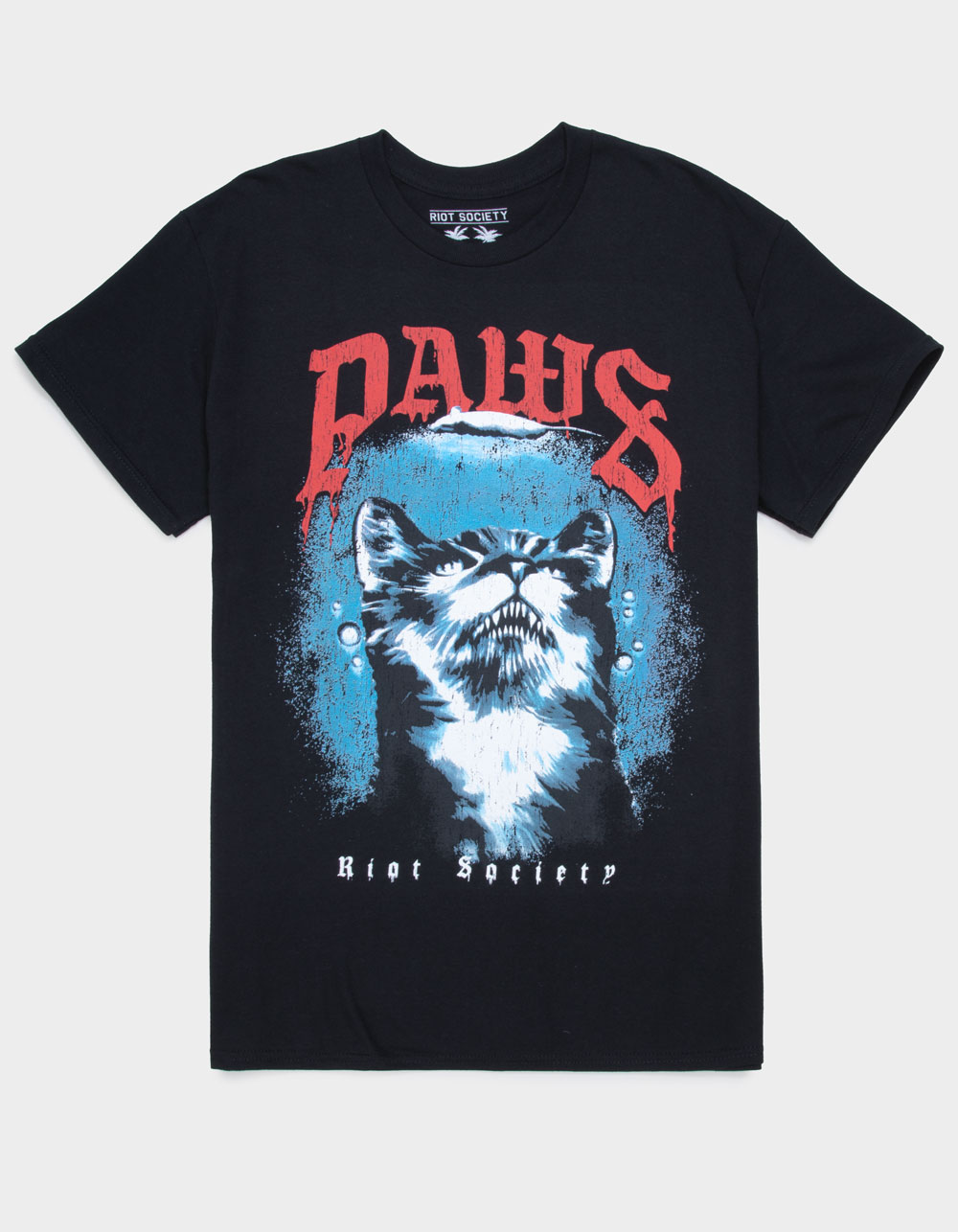 RIOT SOCIET Paws Mens Tee - BLACK