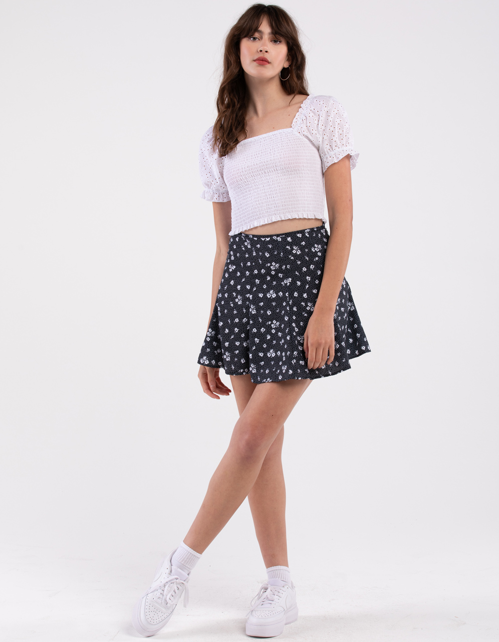 FULL TILT Flippy Womens Skirt - BLK/WHT | Tillys