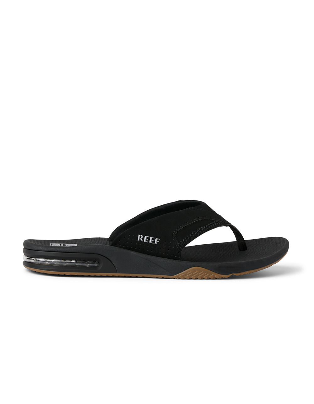 REEF Fanning Mens Flip Flops - BLKGR