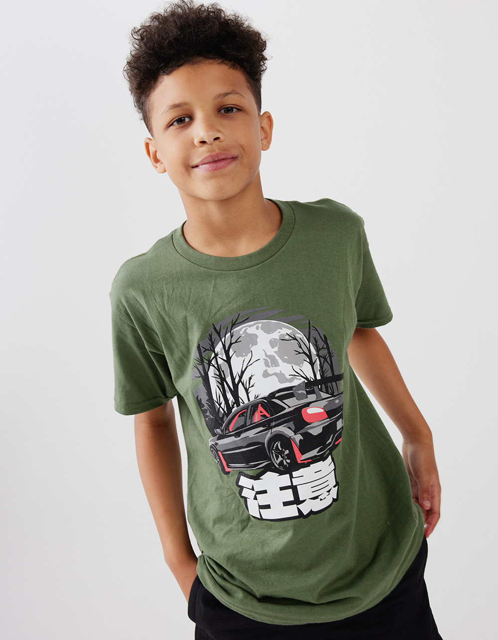 9TH LIFE Caution Boys Tee - GREEN