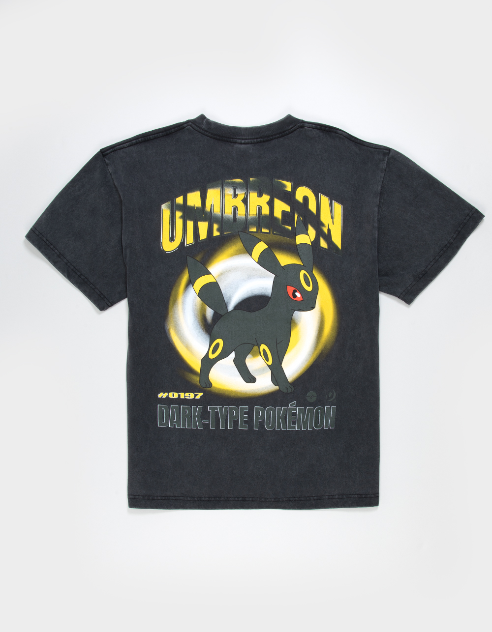 POKEMON Umbreon Mens Boxy Tee - WASHED BLACK