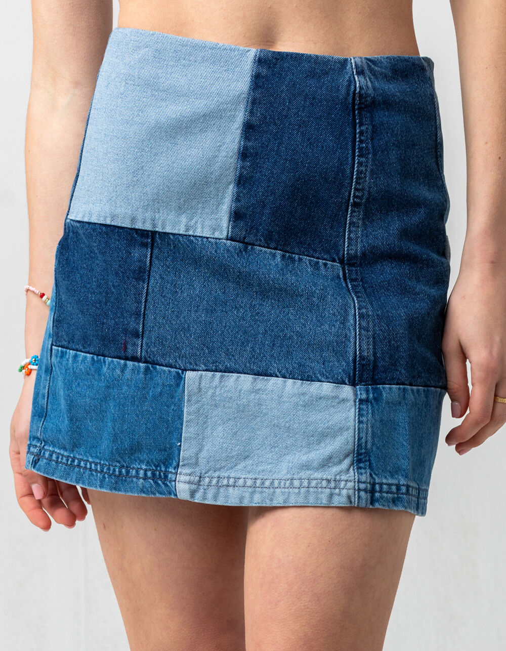 BDG Urban Outfitters Patchwork Pelmet Denim Skirt - DENIM | Tillys