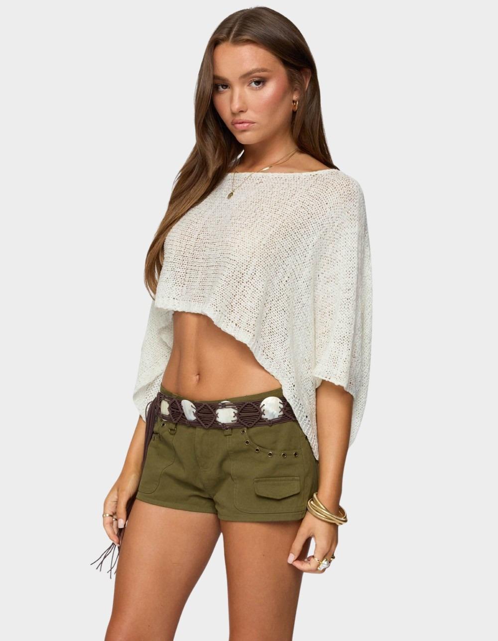 EDIKTED Laline Oversized Knit Crop Top