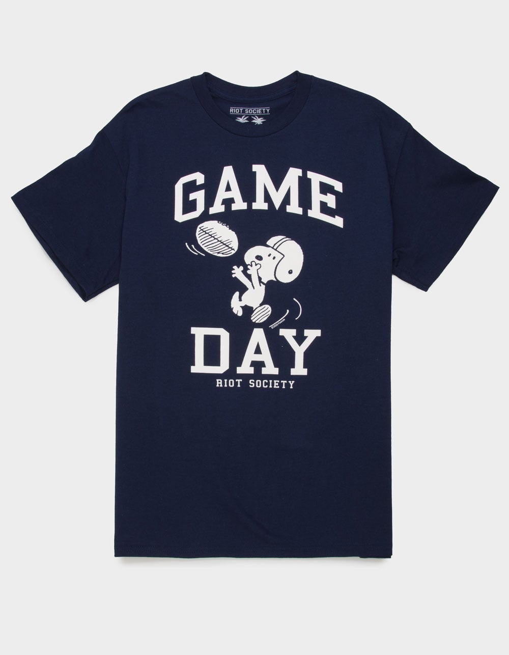 RIOT SOCIETY x Peanuts Game Day Mens Tee - NAVY