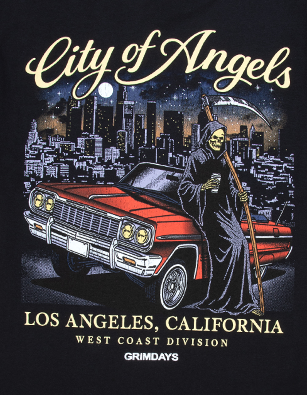 GRIM DAYS Its Night Mens Tee - BLACK