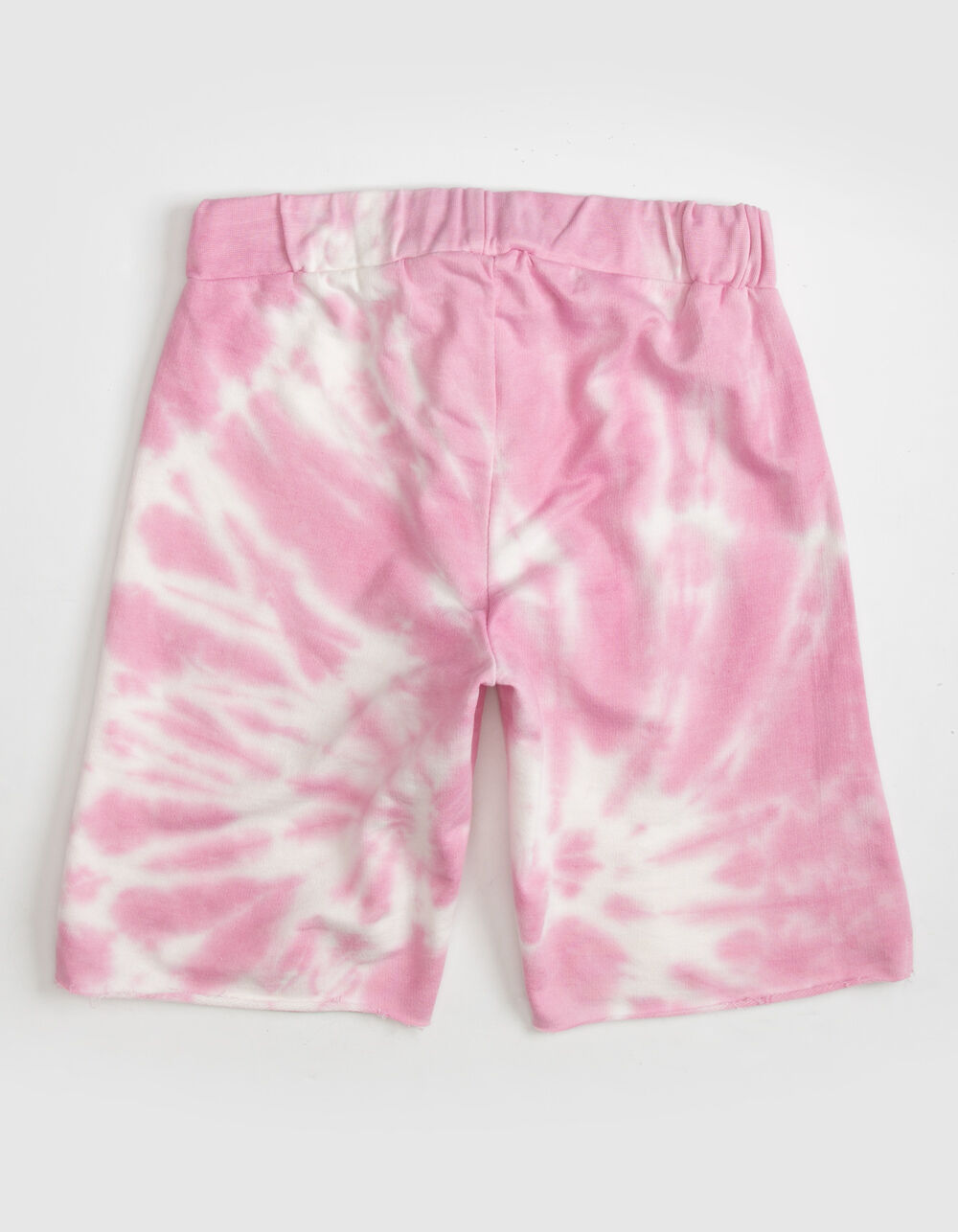 FULL CIRCLE TRENDS Tie Dye Raw Edge Girls Pink Sweat Shorts - PINK ...
