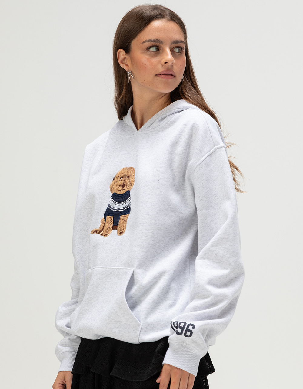 RSQ Womens Dog 96 Hoodie - HEATHER GRAY