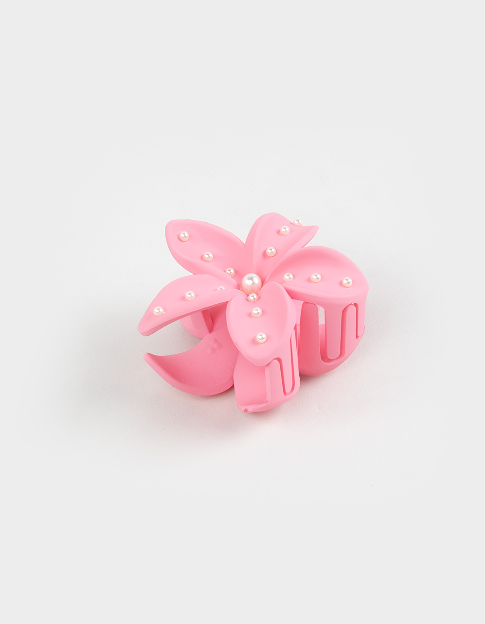 FULL TILT Faux Pearl Hawaiian Floral Claw Clip - PINK