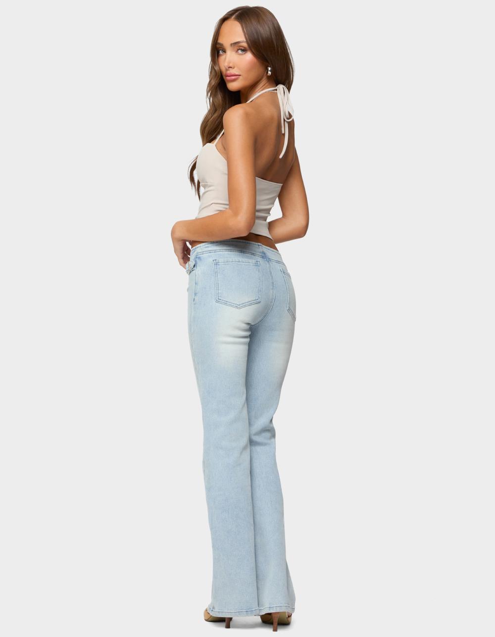 EDIKTED Jesika Sweetheart Halter Top - BEIGE