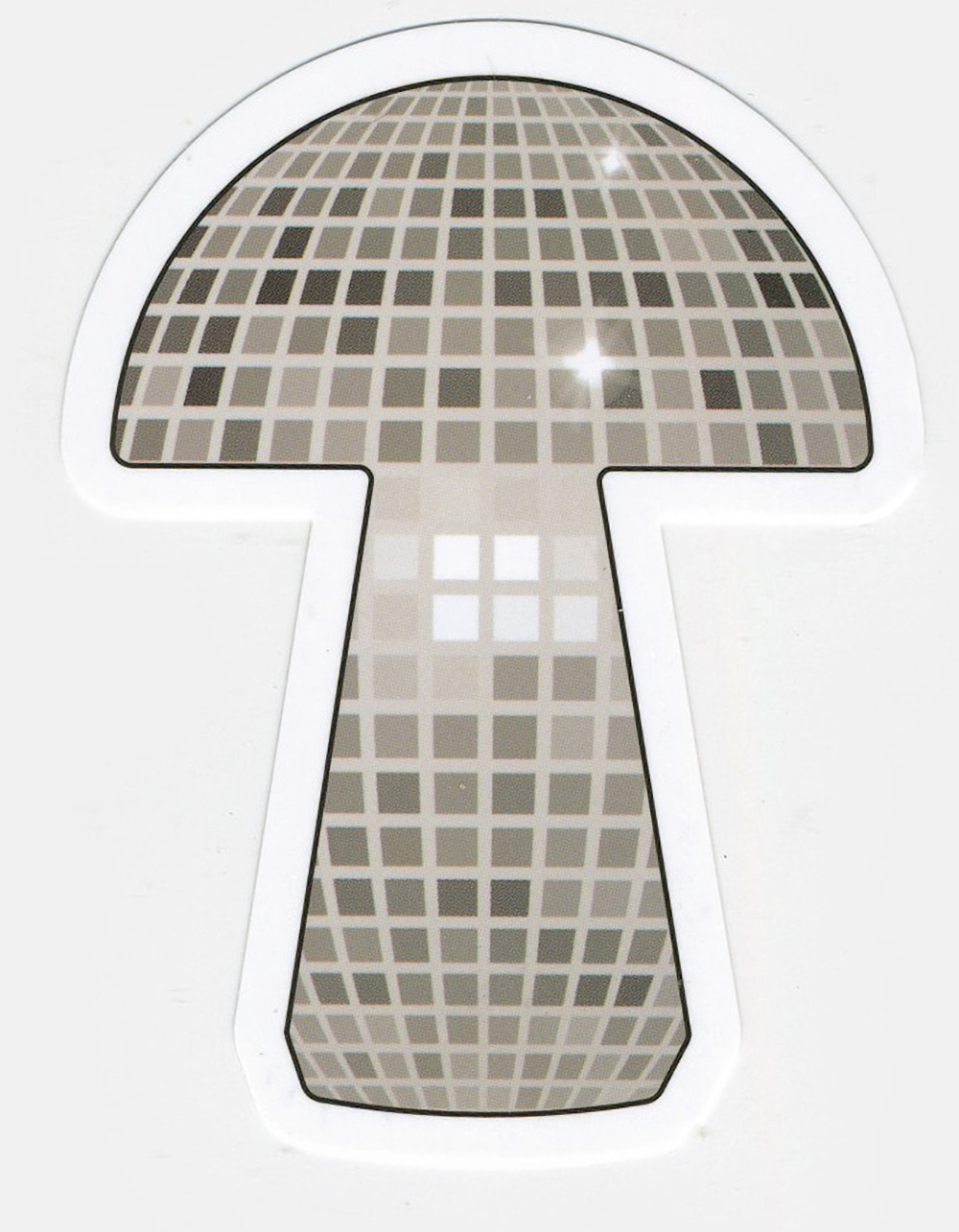 Disco Mushroom Sticker - GRAY
