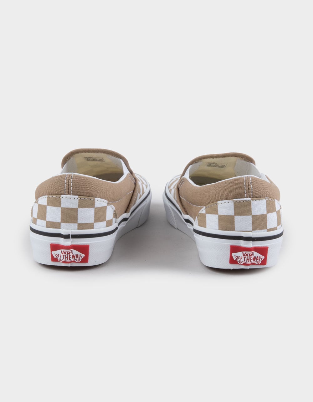 VANS Checkerboard Kids Classic Slip-On Shoes - TAN