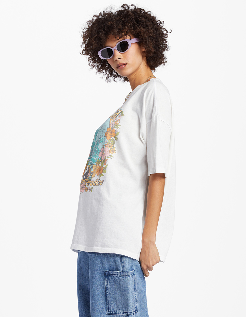 BILLABONG Return To Paradise Womens Oversized Tee WHITE Tillys