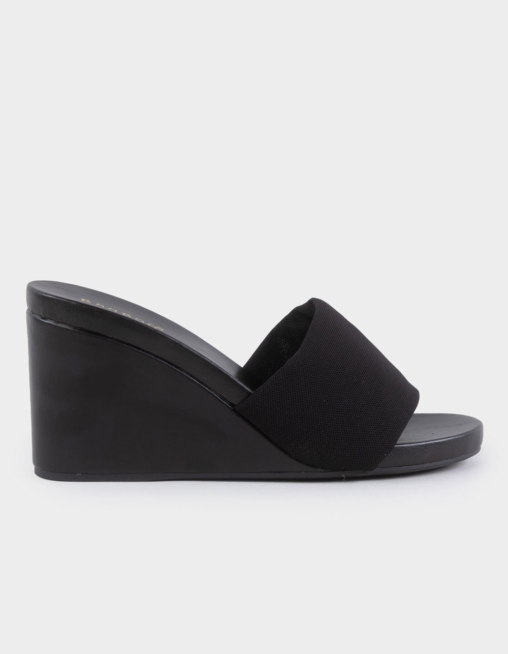 BAMBOO New Age Womens Wedge Sandals - BLACK