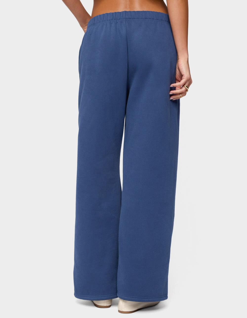 Edikted Love Wide Leg Sweatpants - NAVY