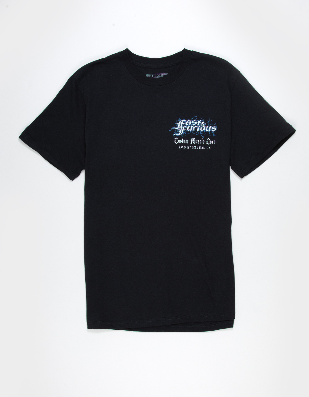 RIOT SOCIETY Fast & Furious Custom Muscle Cars Mens Tee - BLACK