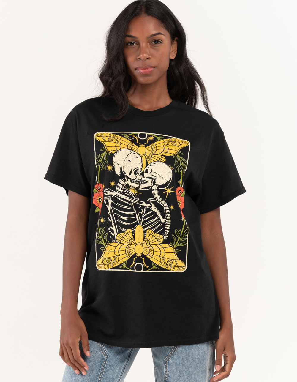 SKELETON Traditional Lover Unisex Tee - BLACK