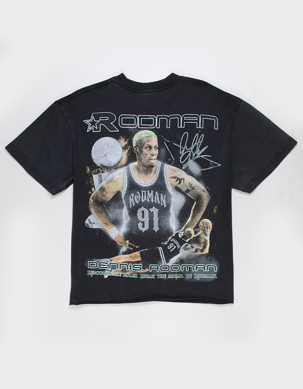 RODMAN BRAND Break Mens Crop Boxy Tee - WASHED BLACK