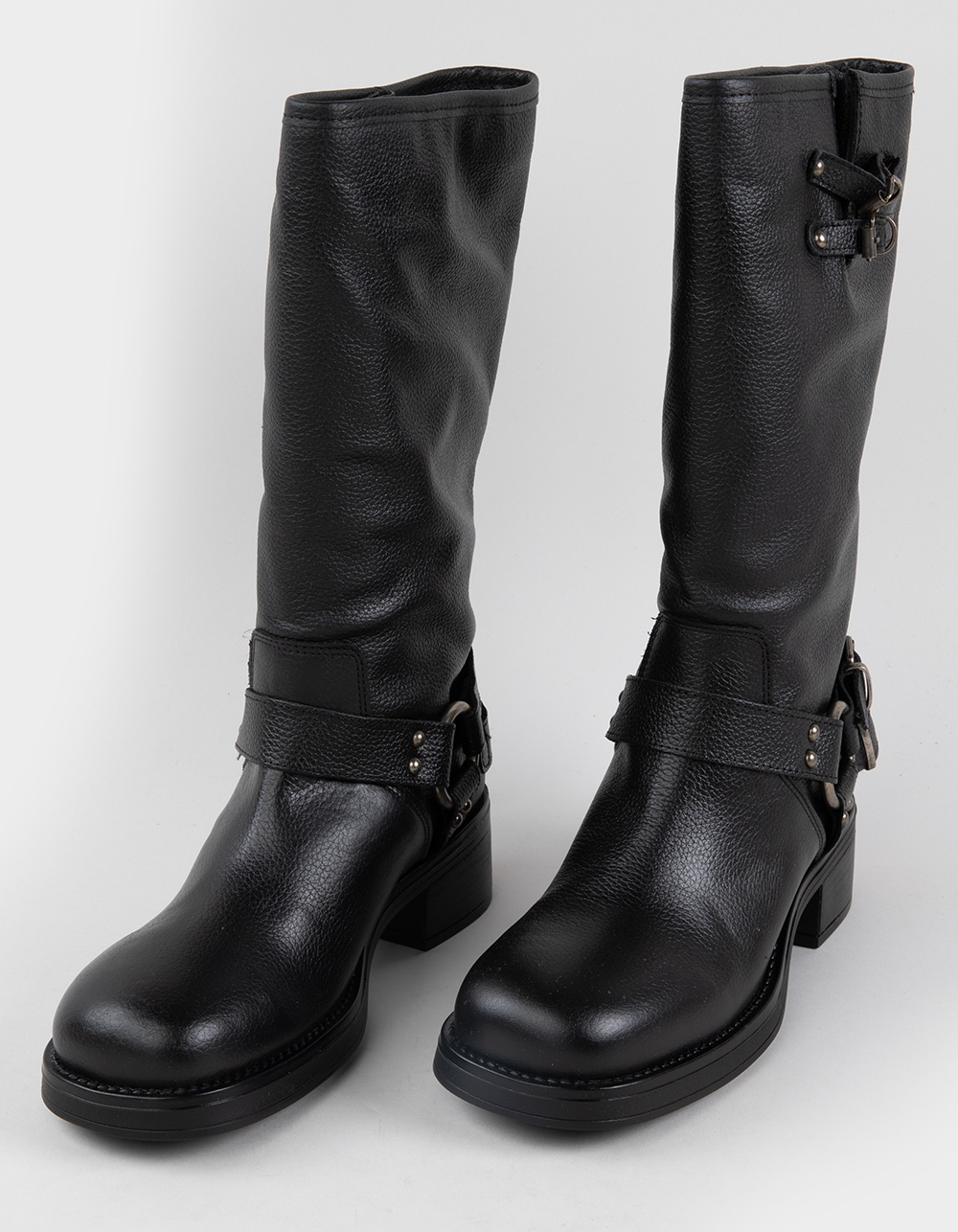 STEVE MADDEN Astor Womens Moto Boots - BLACK