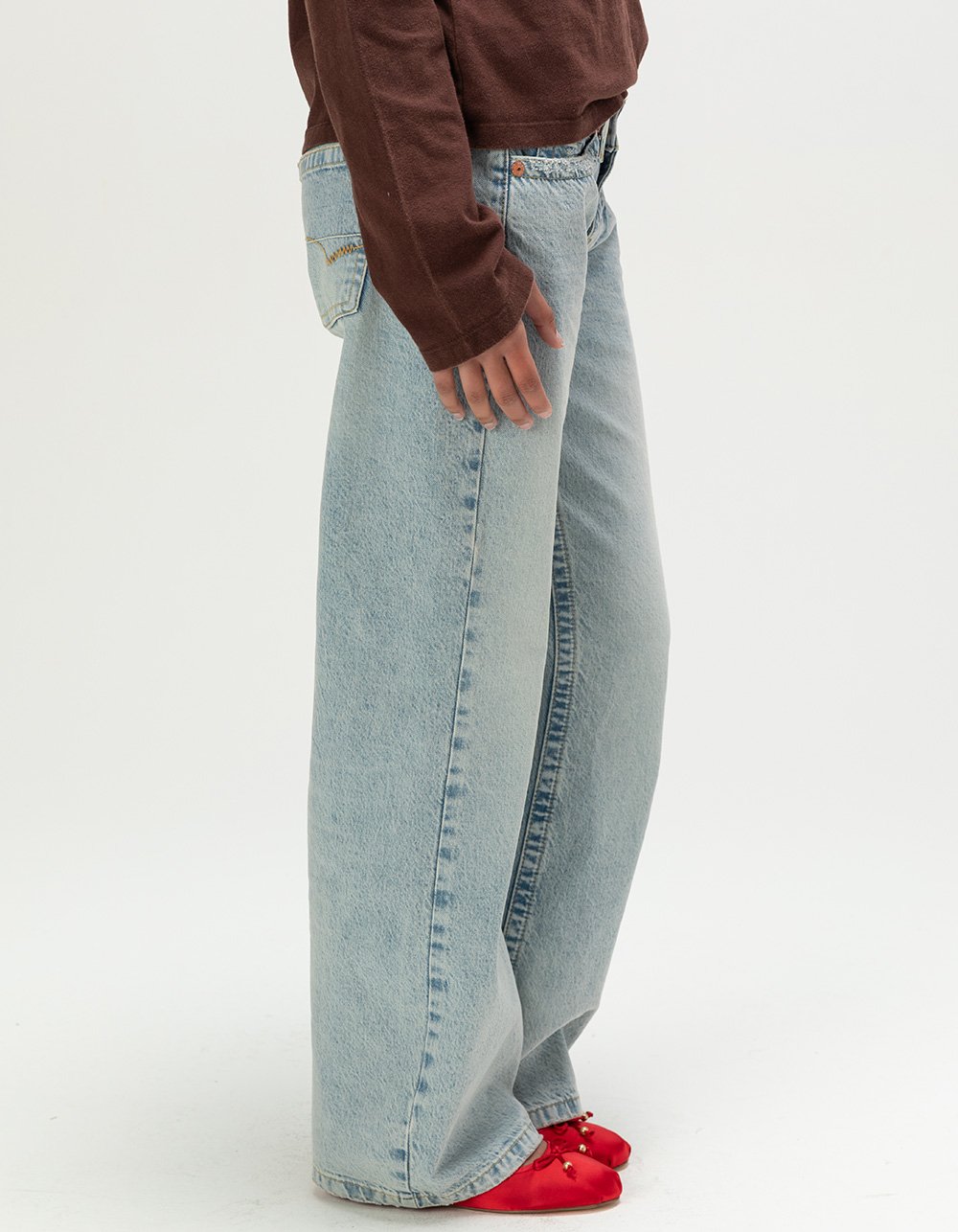 BDG Urban Outfitters Kayla Womens Low Rise Jeans - BLEACH