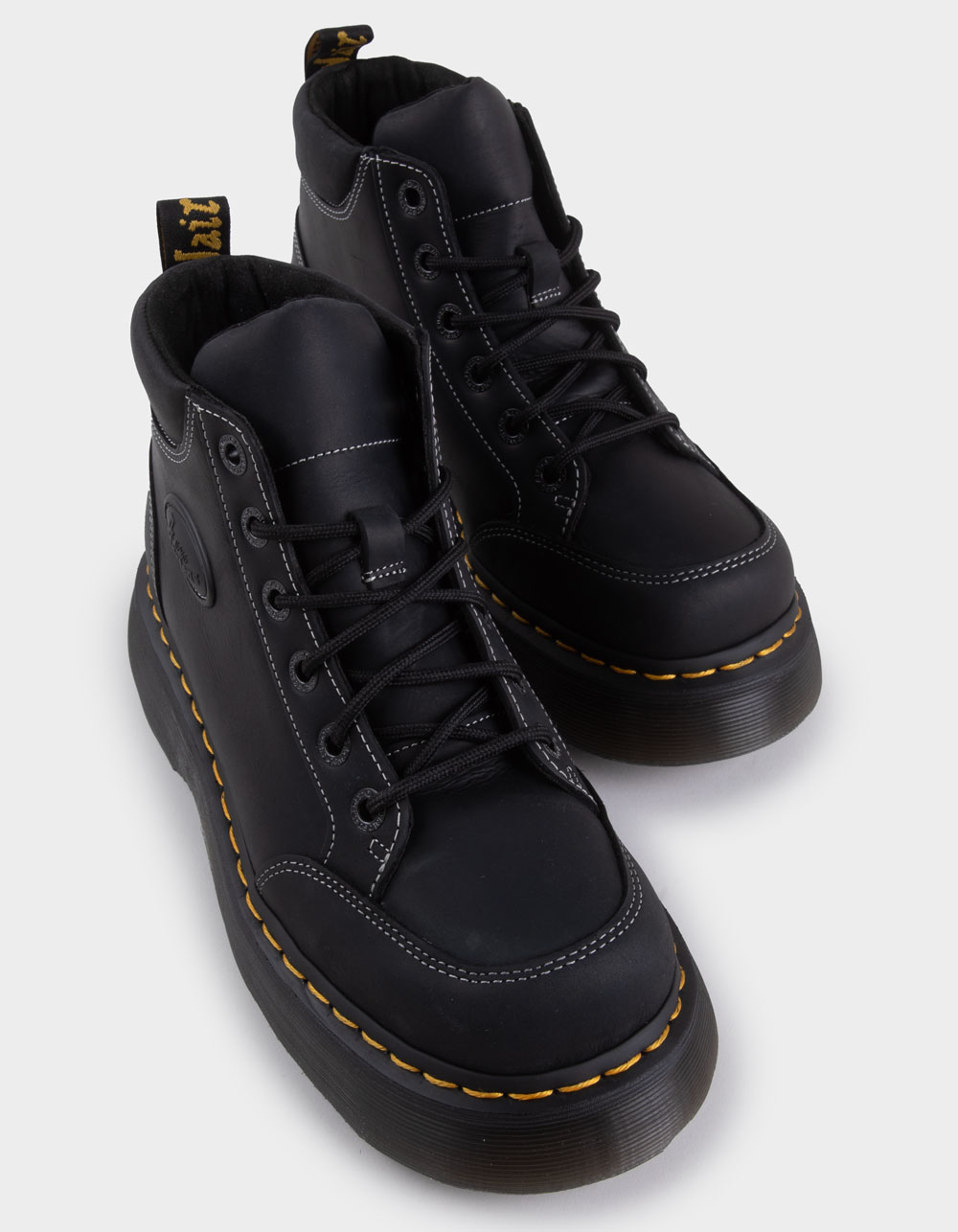 DR. MARTENS Buzz 6 Eye Womens Boots - BLACK