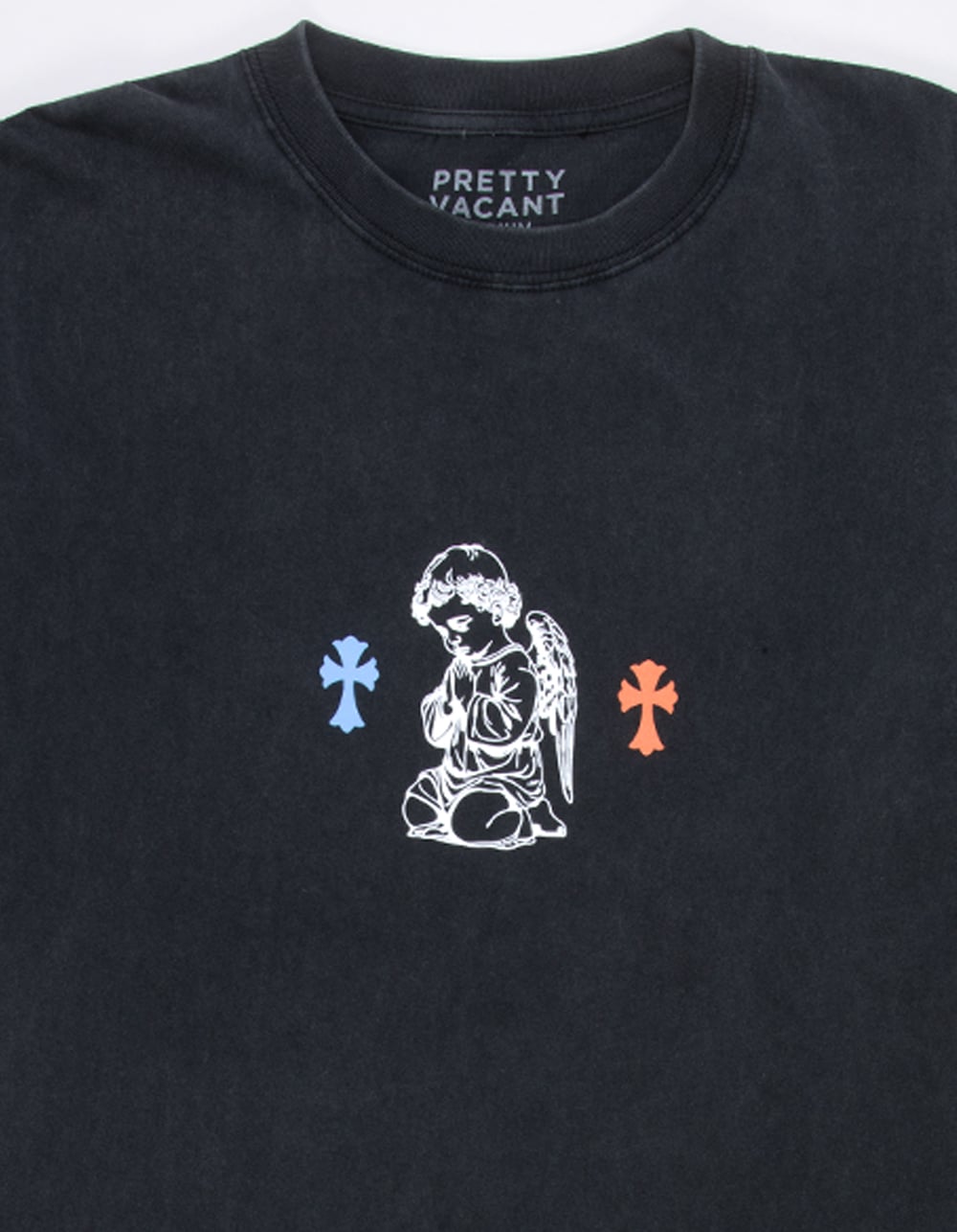PRETTY VACANT Prayers Mens Tee - WASHED BLACK